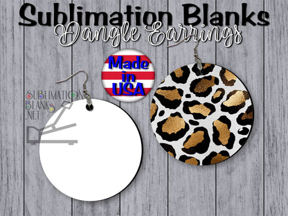 1.5" Double Sided Round Earrings 40 Pieces Sublimation Blanks Dangle Earrings Circle