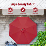 Simple Deluxe 9FT Outdoor Patio Umbrella Table Market Umbrella with Push Button Tilt and Crank and 50lbs Base Stand, for Garden, Lawn, Deck, Backyard, Pool, Red Simple Deluxe