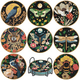 8 Pcs Insect Diamond Art Painting Coasters Kits,Moth Dragonfly Bee Coaster with Holder for Adults, Non-Slip DIY Dot Paint Craft Kits,5D Full Drill DIY Diamond Dot Gem Art Kit Home Decor Arts Craft NEGEKFKX
