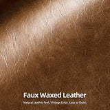 HALLYBEE 85” Futon Sofa Bed, Sleeper Sofa, Small Couch with Storage Adjustable Armrests Pillows, Faux Leather Loveseat, Mid Century Modern Couches for Living Room, Bedroom, Apartment, Brown HALLYBEE