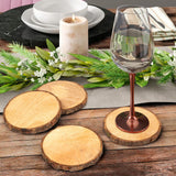 Alpha Living Home Table Coasters Wooden Coaster Drink Coasters for Tabletop Protection Outdoor Coasters Coffee Table Coasters Set of 12 - Cup Mat Rectangular Drink Hot Pads Mats Set - Natural Alpha Living Home