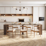 Gnrolaz Expandable Dining Table for 6-12 Person, White Extendable Dining Room Table Wooden Kitchen Table Large Expandable Console Table Extendable from 20" to 118" Dining Table for Small Space Gnrolaz