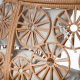 Merax Outdoor Patio Wicker Swivel Egg Chair with Beige Cushion, Outdoor Rattan Basket Egg Chair for Garden, Lawn, Bedroom, Brown+Beige Merax