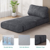 YITAHOME Folding Sofa Bed,New Upgrade Resilient Pocket Spring Cushion-Fold Out Chair Bed, Convertible Lazy Sleeper Chair with Back Support,Comfy Floor Sofa Lounge for Living Room, Bedroom, Dark Grey YITAHOME