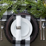 DII Buffalo Check Collection, Classic Farmhouse Table Runner, 14x72, Black & White DII