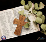 LifeSong Milestones Personalized Baptism 1st Holy Communion Christening Custom Wall Cross Decoration God Bless This Child the Lord Bless You and Keeps You (4.5" X 6", Cherry) LifeSong Milestones