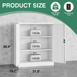 Letaya Metal Storage Cabinets with Lock Door,2 Adjustable Shelves Organizer Steel Storage Cabinets for Home,Office,Warehouse,Garage,Employee Lockers(White) Letaya