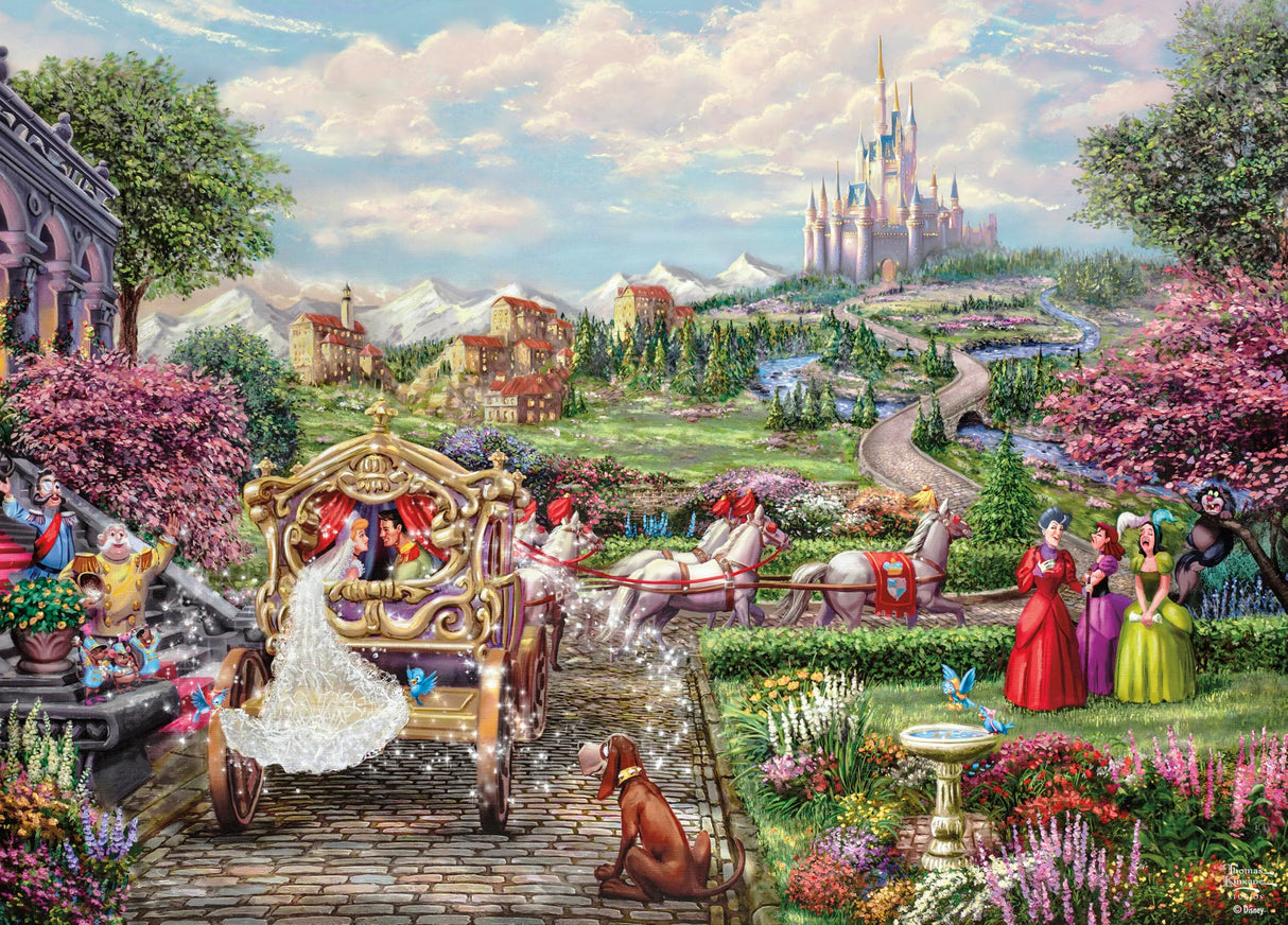Ceaco - Thomas Kinkade - Disney - Cinderella - Happily Ever After - 1000 Piece Jigsaw Puzzle Ceaco