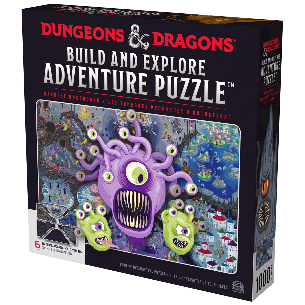 Dungeons & Dragons, Build and Explore Adventure Puzzle, DND Adult Puzzles, Dungeons and Dragons 1000 Piece Puzzles for Adults and Kids Ages 12+ Spin Master Games