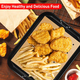 Air Fryer Liners Disposable, Parchment Paper for Baking, 100 Pcs 11 x 9 inch Unbleached Parchment Paper Sheets, Perforated Rectangular Baking Papers, HOFHTD Nonstick Air Fryer Accessories HOFHTD