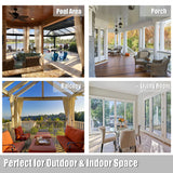 BONZER Waterproof Outdoor Curtains for Patio Gazebo Pergola Balcony - Thermal Insulated Sunlight Blocking Grommet Blackout Curtains for Bedroom Living Room,1 Panel, 52W x 84L inch, Cream BONZER