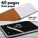 Wedding Guest Book, Personalized Leather Guest Book for Bride and Groom | Rustic | Customized Signing, Registry Book for Visitors, Bridal Shower, Personalized Favors