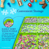 Jigitz 6 Pack Green ABS Plastic Jigsaw Puzzle Organizer Trays for Large Puzzles Up to 1000 Pieces Jigitz