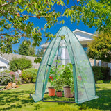 Portable Plant Protector from Animals, Ohuhu Greenhouse for Outsides with Durable PE Cover, Heavy Duty Green House with Zippered Door Mesh Window for Vegetables Flowers Fruits Herbs, 63x54x71 Inch Ohuhu