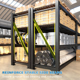 Bepatio 11000LBS Garage Shelving Heavy Duty, 72" H Storage Shelves Adjustable 4-Tier Metal Shelves, Industrial Shelving for Garage,Shop, Warehouse, Basement, Commercial, 72" H× 60" W × 24" D, Black Bepatio