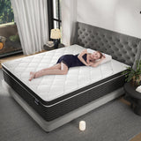 Ruoysun King Size Mattress, 14 inch Hybrid Mattress King, Firm King Mattress with Gel Memory Foam & Independent Pocket Spring, Cooling & Breathable Mattress in a Box, Pressure Relief, Upgraded Support Ruoysun