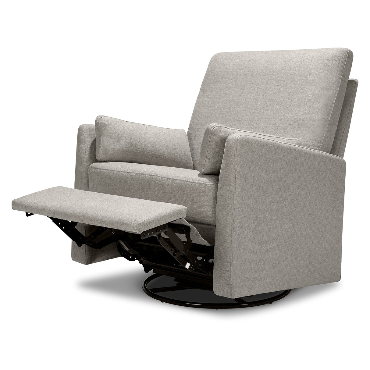 Carter's by DaVinci Ethan Swivel Recliner in Performance Grey Linen, GREENGUARD Gold & CertiPUR-US® Certified DaVinci