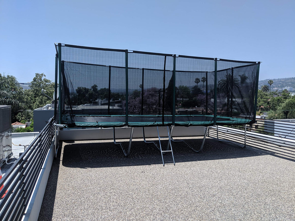 Galactic Xtreme Commercial Grade Rectangle Trampoline - 10x20 Gymnastics Trampoline with Net Enclosure - Heavy Duty 750lbs Jumping Capacity Best Trampoline USA