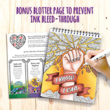 ColorIt Colors of Inspiration, Volume II - Inspirational Quotes and Positive Affirmations Adult Coloring Book, 50 Original Designs, Spiral Binding, Lay Flat Hardback Book Cover, Ink Blotter