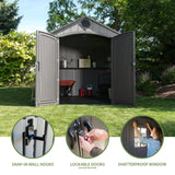 Lifetime Outdoor Storage Shed, 8 x 10 Foot, Gray Lifetime