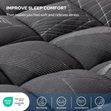 BEDLORE King Mattress Topper, Viscose Made from Bamboo Soft Pillow Top Mattress Pad, Thick Mattress Cover for Back Pain Relief with 6-18 inches Deep Pocket BEDLORE