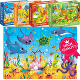 QUOKKA Puzzles for Kids Ages 4-6 - Set of 4x60 Jigsaw Puzzles for Toddlers 3-5 - Animals Toys for Children 6-8 yo - Gift Educational Game for Boys & Girls QUOKKA