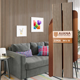 Avana Acoustic Wood Wall Panels – 94.4 X 12.6 White Oak Acoustic Panels Set Of 2 – Wall Panels For Interior Wall Decor For Homes, Offices, Studios – Sturdy And Durable Wood Panels For Wall Avana