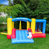[Upgrade Version] PicassoTiles KC102 12x10 Foot Inflatable Bouncer Jumping Bouncing House, Jump Slide, Dunk Playhouse w/Basketball Rim, 4 Sports Balls, Full-Size Entry, 580W ETL Certified Blower PicassoTiles