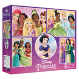 Ceaco - 5 in 1 Multipack - Disney Princess - (2) 300 Piece, (2) 500 Piece, (1) 750 Piece Jigsaw Puzzles Ceaco