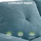 ovios Luxury 3 Seater Sofa with Faux Leather,Mid-Century Modern Couch with Comfortable Armrest,Comfy Couches with Deep Seat,Small Sofas for Living Room Bedroom (Light Blure) ovios