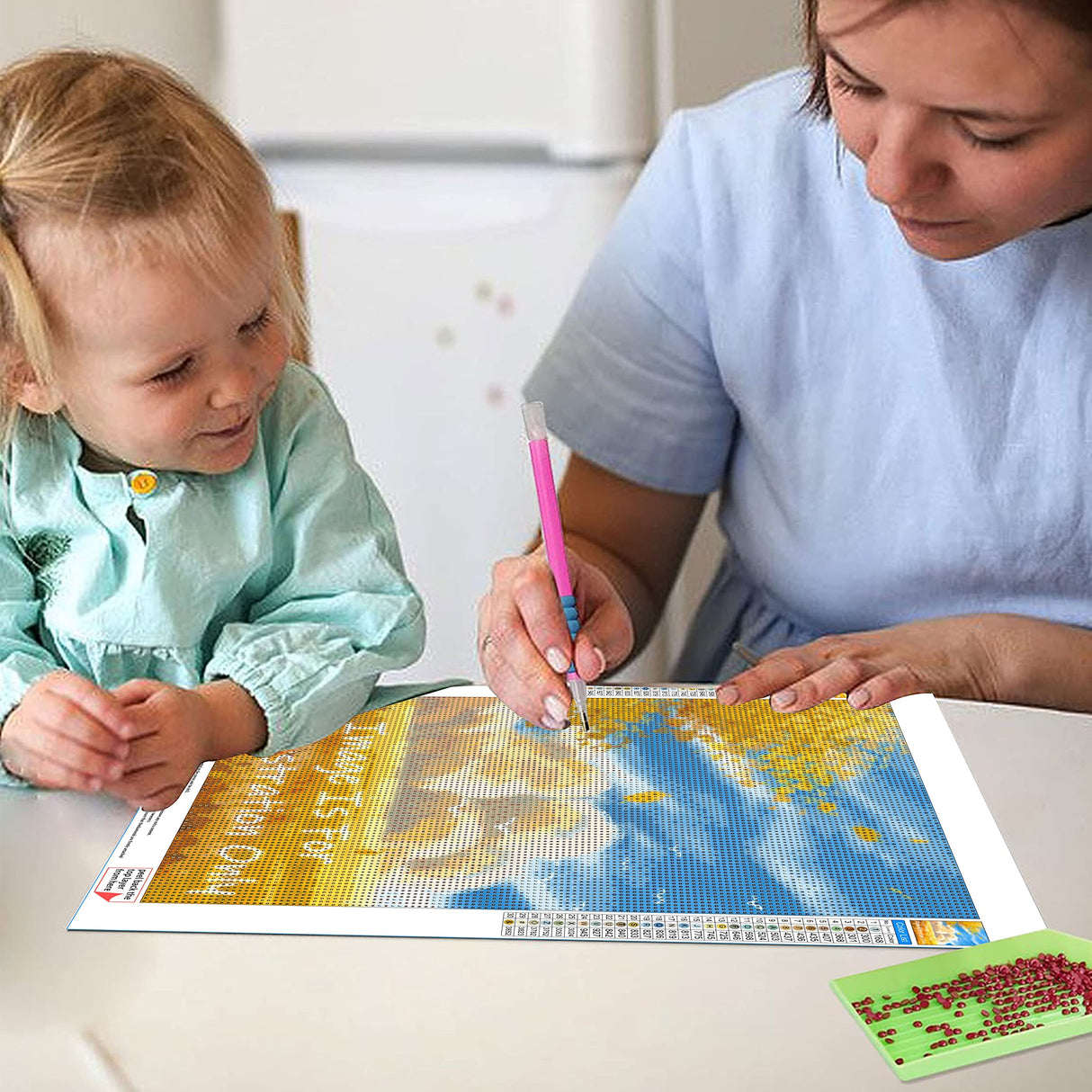 Yorkshire Terriers Diamond Painting Kits Purple Gerbera DIY All Crystal Craft Diamond Painting Kit for Beginners & Relaxation, for Home Decor Pet Store Decor 30X45cm generic