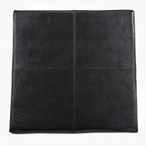 Homepop Home Decor |K2380-E169 | Luxury Large Faux Leather Square Storage Ottoman | Ottoman with Storage for Living Room & Bedroom, Black HomePop