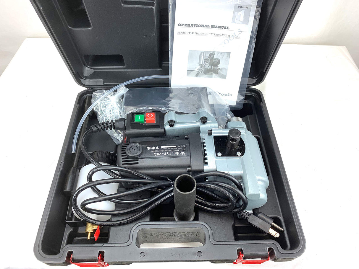 TYP-28A Mag Drill BLUEROCK Tools MINI Magnetic Drill Typhoon Small Mag Annular BLUEROCK