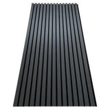 Mollywell Wood Slat Wall Panel, Easy Installation, Versatile, Enhanced Acoustic Design, Suitable for Living Room, Bedroom, Kitchen & Offices (2 Pcs, Black Oak), 47.2x23.6x0.87 Inch Each Mollywell