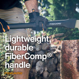 Fiskars 28" Hookaroon Saves Your Back - Lift, Drag, & Load Heavy Rounds of Firewood and Split Wood - Sharp and Lightweight Pick Tool for Logs - Pickaroon Logging Tool - Forestry Tools Fiskars