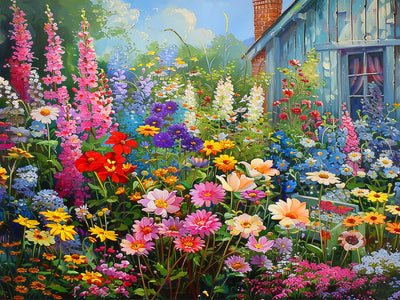 Meothan Flowers Diamond Painting Kits for Adults, Wild Flowers Diamond Art Kits Full Drill Diamond Gem Art Painting Kits for Gift Wall Decor 12x16 inch