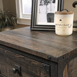 Sauder Steel River File Pedestal, L: 20.87" x W: 23.86" x H: 26.58", Carbon Oak Finish Sauder