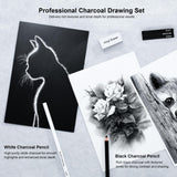 Kird Barken 33 Piece Sketching Pencil Set - 5H to 14B Pencils, Charcoal Pencils, Charcoal Sticks,Graphite Sticks,Painting tools – drawing pencil set for Beginners, Artists, Students, Kids Kird Barken