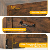 DWVO Farmhouse 6 Drawer Dresser for Bedroom, 60 Inch Large Modern Dresser TV Stand with Large Drawers & Bar Handles, Storage Dressers with Power Outlets, Rustic Wood Chest of Drawers, Rustic Brown DWVO