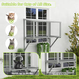 COZIWOW Window Catio, Catio Outdoor Cat Enclosure Window Box, Wooden Cat Window Perch COZIWOW