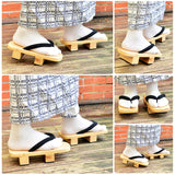 Japanese Wooden Clogs Sandals Japan Traditional Shoes Geta With Tabi Socks (US 8/25.5cm) Azumasun