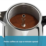 Farberware 12 Cup Electric Coffee Percolator, Coffee Maker with Stainless Steel Basket, Automatic Keep Warm, No-Drip Spout Farberware
