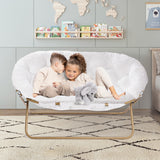 Milliard Double Cozy Chair/Faux Fur Saucer Chair for Bedroom/X-Large Loveseat, White Milliard