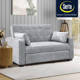 Serta Ainsley Queen Size Convertible Sofa Bed, Light Grey Serta