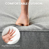 Outdoor Sectional Patio Furniture Set with Swivel Rocking Chairs,9 Pieces Wicker Conversation Sets L Shaped Couch Out Door Sofa Set Outside Furniture for Garden Deck Yard Porch,Dark Grey POUUIN