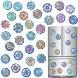 Frienda 30 Pcs Diamond Painting Refrigerator Magnets Spring Diamond Art Magnet Kits for Adults Summer Mandala Flower Cat Fridge Stickers for Beginners Adults Kids DIY Craft Gifts Home Decors(Mandala) Frienda