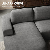 Dowinx 107'' Modular Sectional Sofa Couch with Chaise, No Assembly Required, Modern Bouclé-Inspired Upholstery, Convertible L-Shaped Design for Living Room – Charcoal Grey Dowinx