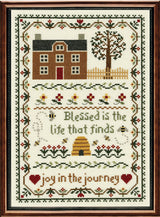 Janlynn 50222 Counted Cross Stitch Kit 7.75"X11.25", Joy in The Journey (14 Count), Blue Janlynn