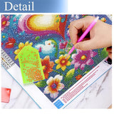 JFYHAB Love Diamond Painting Kits for Adults, Flower 5D Diamond Art Kits for Beginner DIY Full Drill Diamond Dots Crystal Craft Kits Gem Art for Home Wall Decor Gifts 11.8x15.7 inch JFYHAB