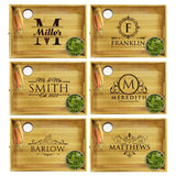 Premium Monogrammed Bamboo Wood Serving Tray with Handles - Personalized and Custom Engraved for Free The Wedding Party Store